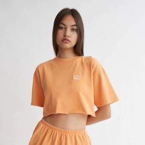 NWT LivinCool Essential Crop Tee Size Medium Color Orange Julius